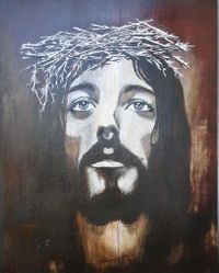 &#039;Jesus&#039; - Acryl auf Leinwand; 100 cm x 80 cm