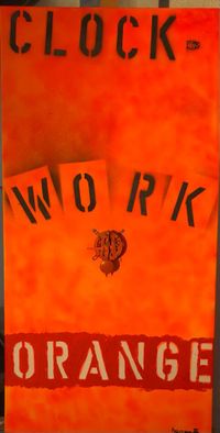 &#039;Clockwork orange&#039; - Acryllack auf Leinwand; 50 cm x 50 cm